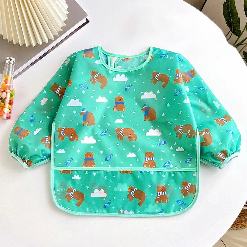 Baby Bibs Cute Colorful Cartoon Waterproof Bib Infant Eating Children Drawing