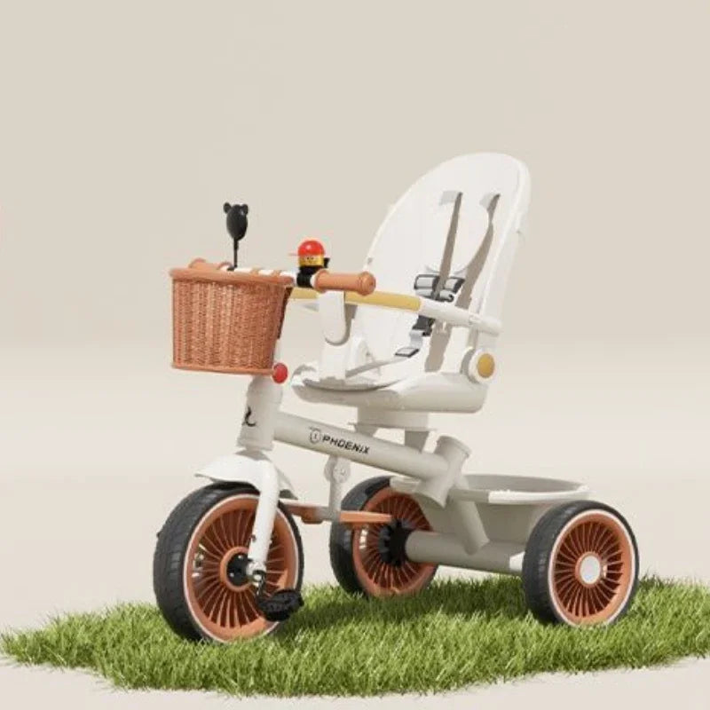 Hand-pushed children's tricycle three-wheeled baby stroller Lightweight