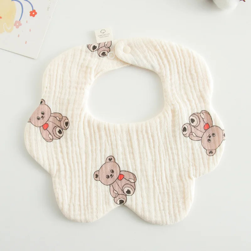 Newborn Toddler Burp Cloth Kid Bib Cotton Gauze Baby Feeding Bibs