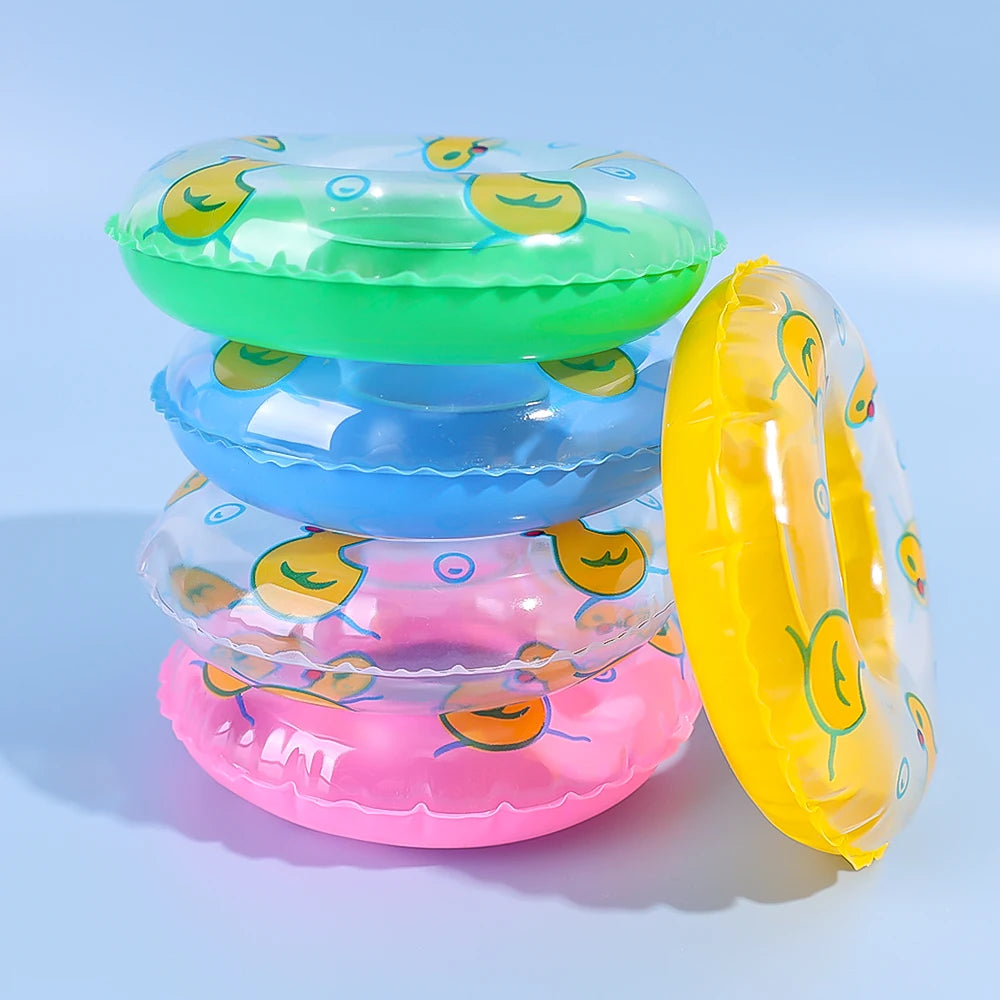 Kids Mini Swim Ring Summer Fun Swimming Pool Float Ring Toys for Rubber Ducks Dolls Floating Bath Toy