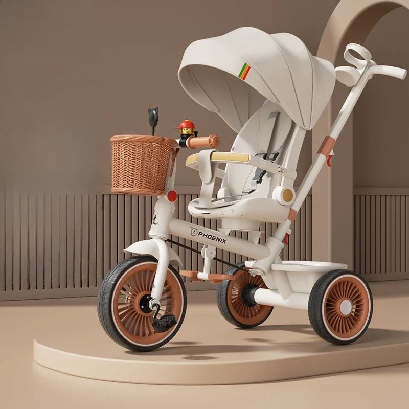 Hand-pushed children's tricycle three-wheeled baby stroller Lightweight