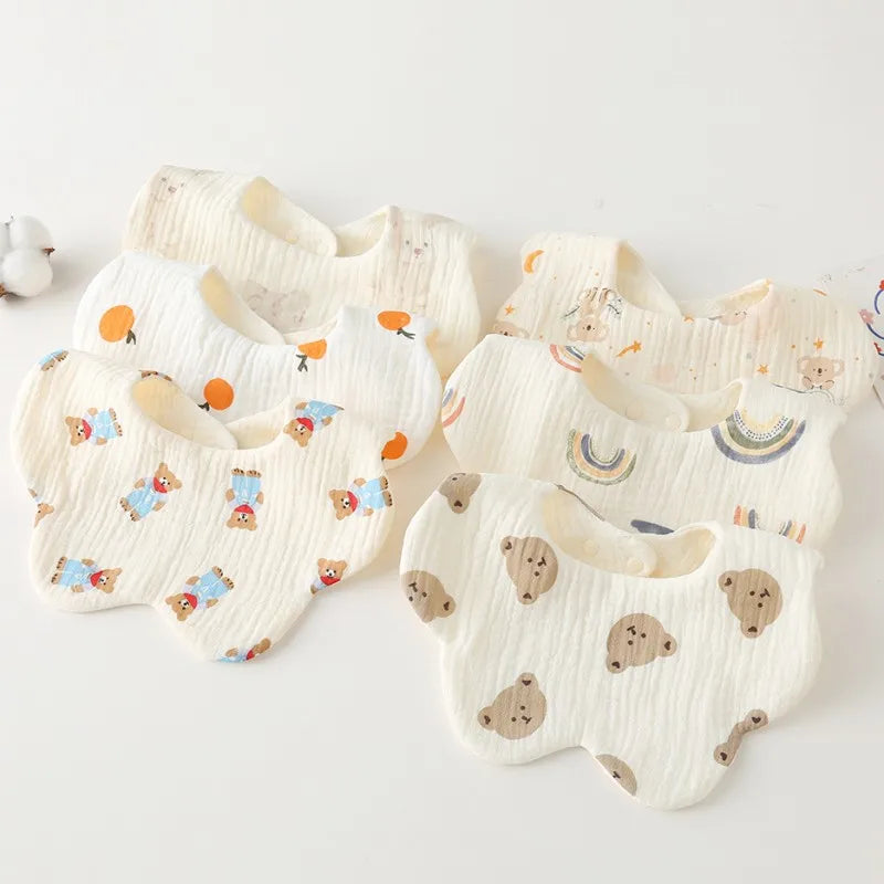 Newborn Toddler Burp Cloth Kid Bib Cotton Gauze Baby Feeding Bibs