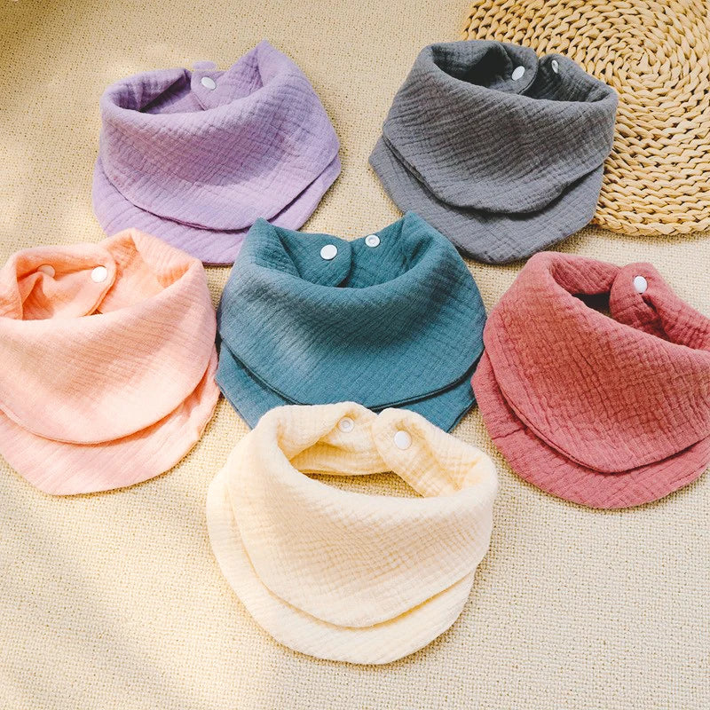 Newborn Bibs Infant Soft Burp Cloths Baby Stuff Feeding Drool Bandana Saliva