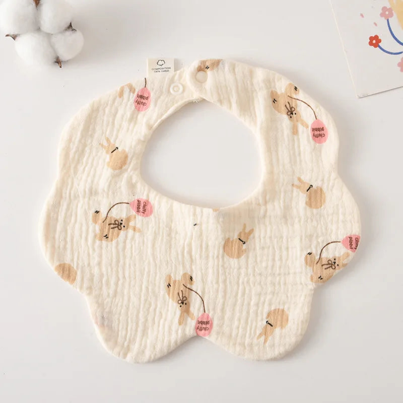 Newborn Toddler Burp Cloth Kid Bib Cotton Gauze Baby Feeding Bibs
