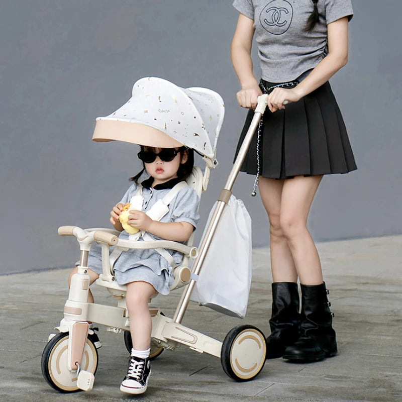 Lightweight three-wheeled baby stroller Two-way seat Multifunctional children's pedal