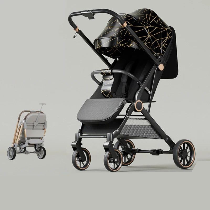 Two-way Baby Stroller can Sit or Lie Down Newborn Baby Stroller Simple Folding