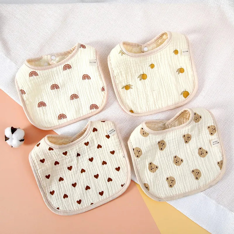 Newborn Bibs Baby Infant Bib Cotton Burp Cloths Bandana Toddler Kids Boy