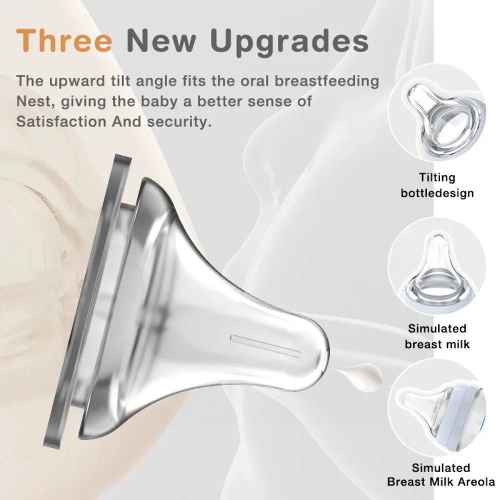 Glass Bottles Newborn Feeding Bottles 80ML/160ML/240ML Baby Bottle Anti-flatulence
