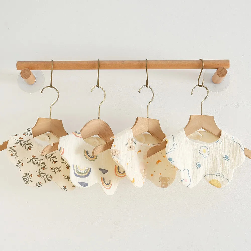 Newborn Toddler Burp Cloth Kid Bib Cotton Gauze Baby Feeding Bibs