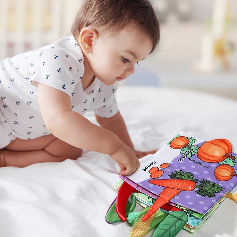Baby Cloth Book Baby Toys 0-3 Year Old Infant Early Education Toys 6 Pages Cloth Book