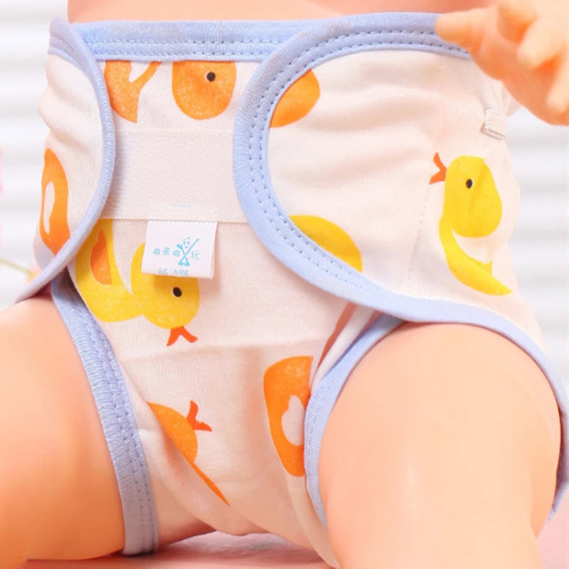 Kids Nappies Reusable Diaper Cover Adjustable Children cute Cartoon pattern Nappy