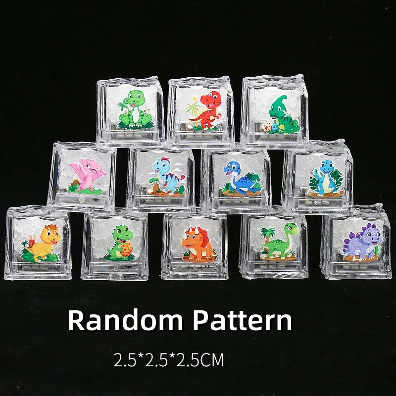 6/12PCS Baby Bath Bathtub LED Light Up Toys Colorful Waterproof Glowing Ice Cube for Bathtub Swimming