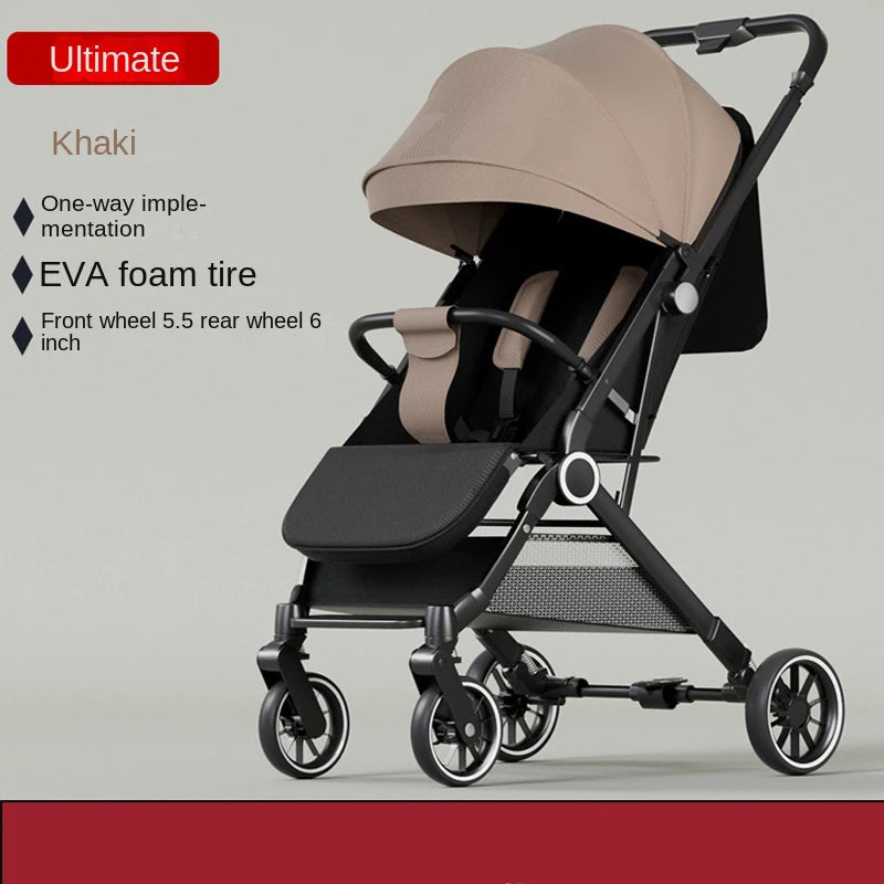 Two-way Baby Stroller can Sit or Lie Down Newborn Baby Stroller Simple Folding