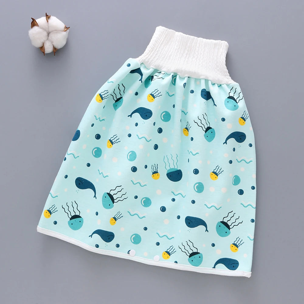 Kids Sleeping Bed Cotton Waterproof Wave Cherry Nappy Shorts Infant Training Pants