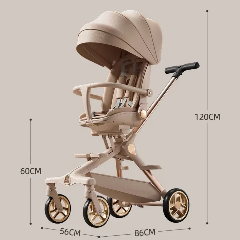 New High-view Lightweight Baby Stroller Adjustable Handlebars Multi-function