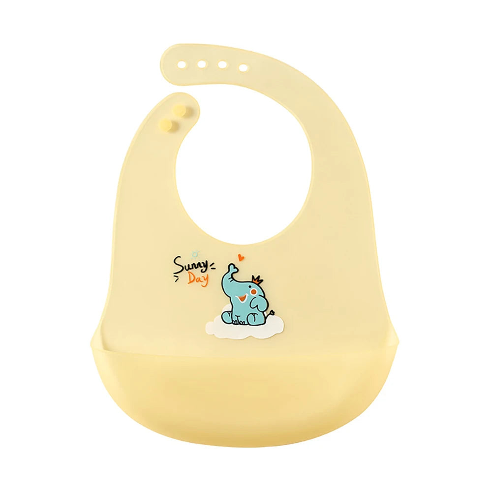Baby Silicone Bib For Summer Waterproof Feeding Bib For Children Lightweight