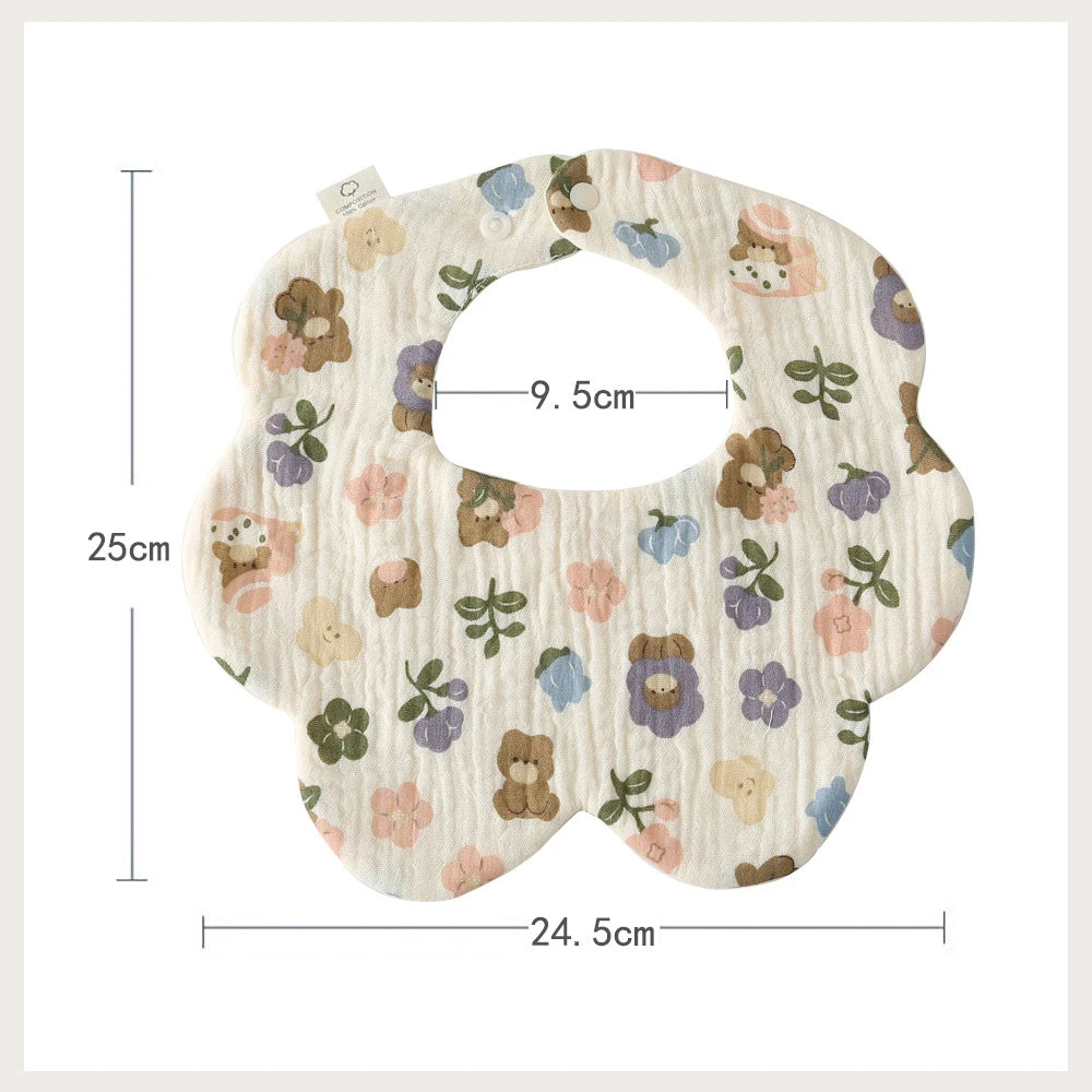 Newborn Toddler Burp Cloth Kid Bib Cotton Gauze Baby Feeding Bibs