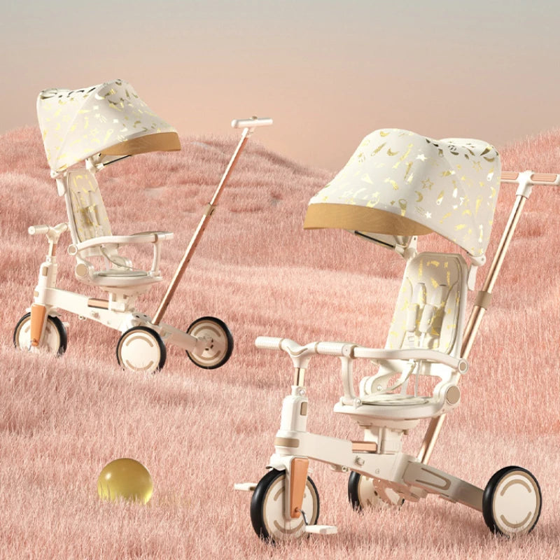 Lightweight three-wheeled baby stroller Two-way seat Multifunctional children's pedal
