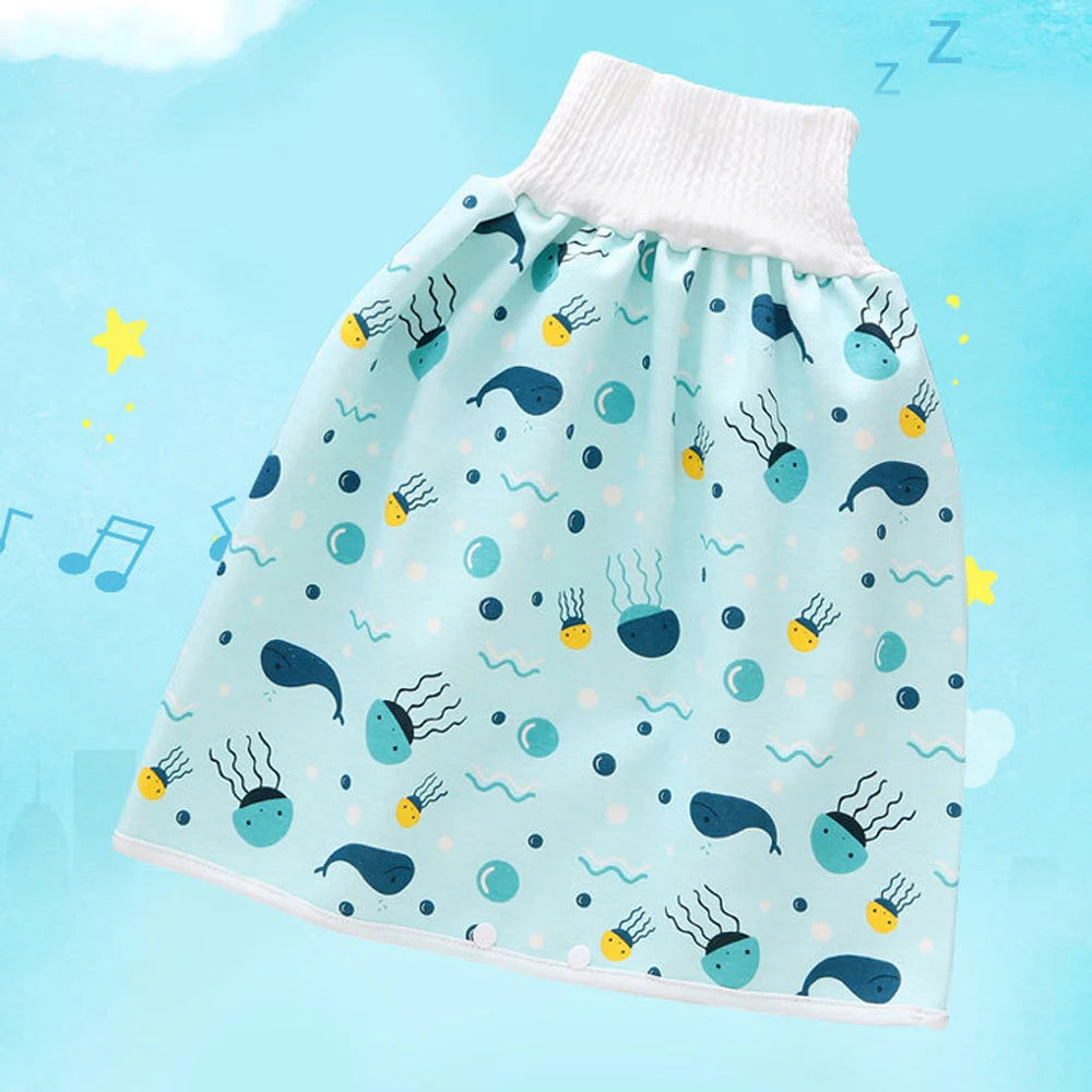 Kids Sleeping Bed Cotton Waterproof Wave Cherry Nappy Shorts Infant Training Pants