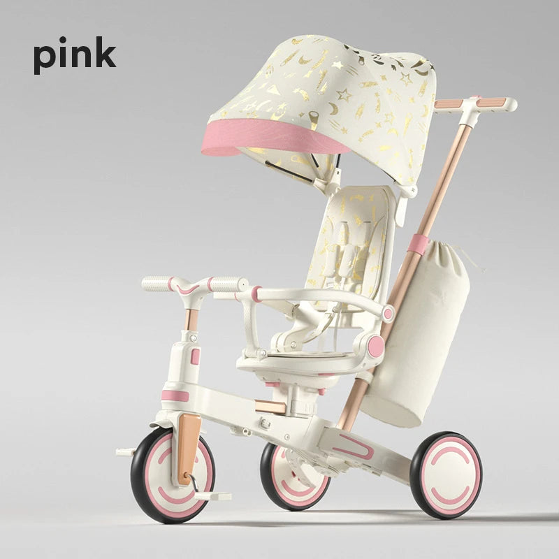 Lightweight three-wheeled baby stroller Two-way seat Multifunctional children's pedal