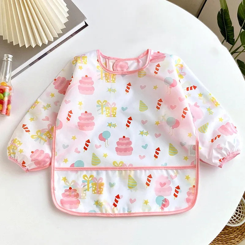 Baby Bibs Cute Colorful Cartoon Waterproof Bib Infant Eating Children Drawing