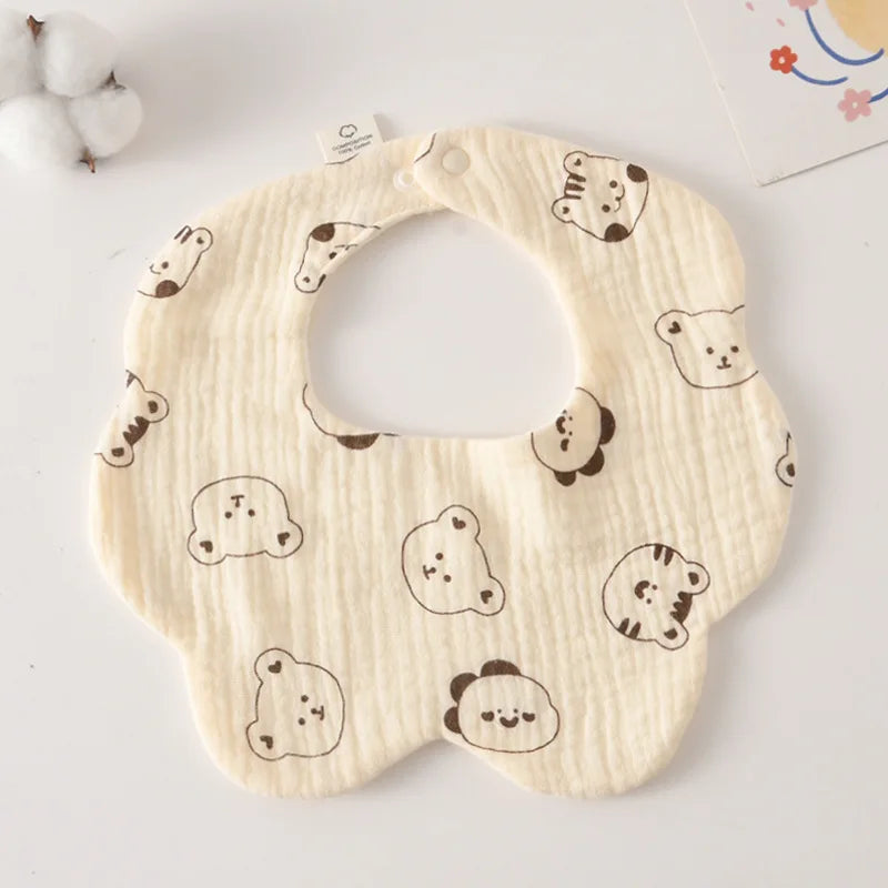 Newborn Toddler Burp Cloth Kid Bib Cotton Gauze Baby Feeding Bibs