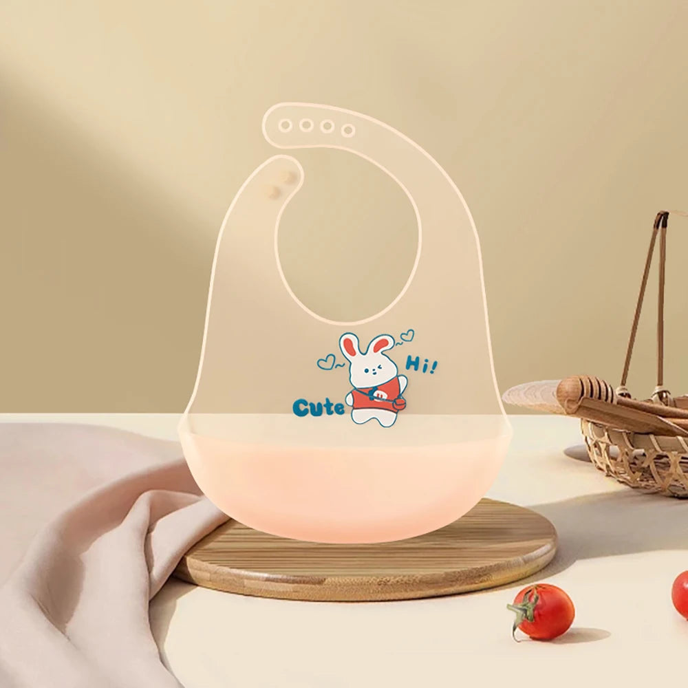 Baby Silicone Bib For Summer Waterproof Feeding Bib For Children Lightweight