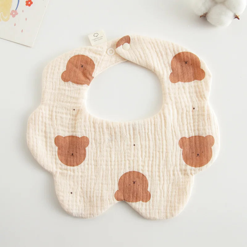 Newborn Toddler Burp Cloth Kid Bib Cotton Gauze Baby Feeding Bibs