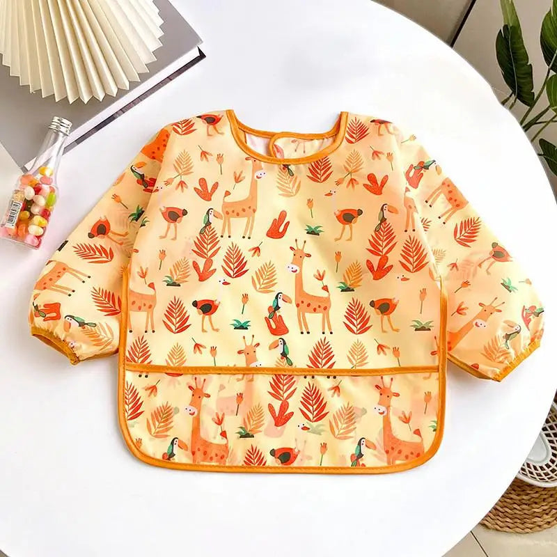 Baby Bibs Cute Colorful Cartoon Waterproof Bib Infant Eating Children Drawing