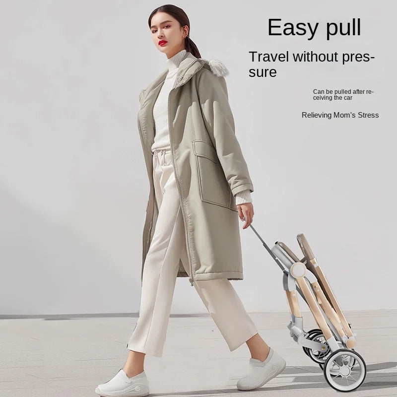 Two-way Baby Stroller can Sit or Lie Down Newborn Baby Stroller Simple Folding