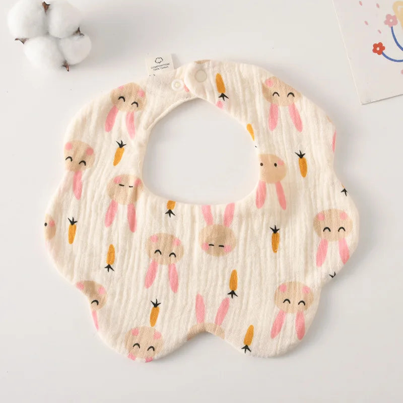 Newborn Toddler Burp Cloth Kid Bib Cotton Gauze Baby Feeding Bibs