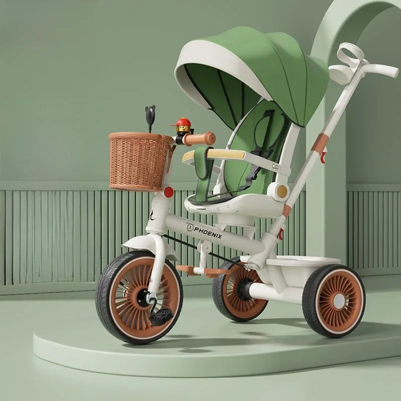 Hand-pushed children's tricycle three-wheeled baby stroller Lightweight