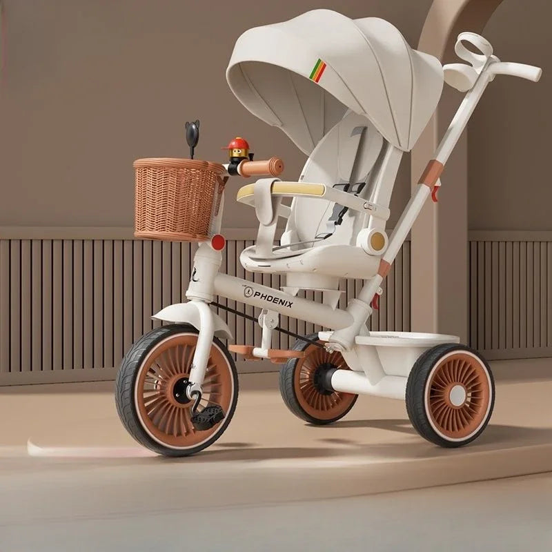 Hand-pushed children's tricycle three-wheeled baby stroller Lightweight