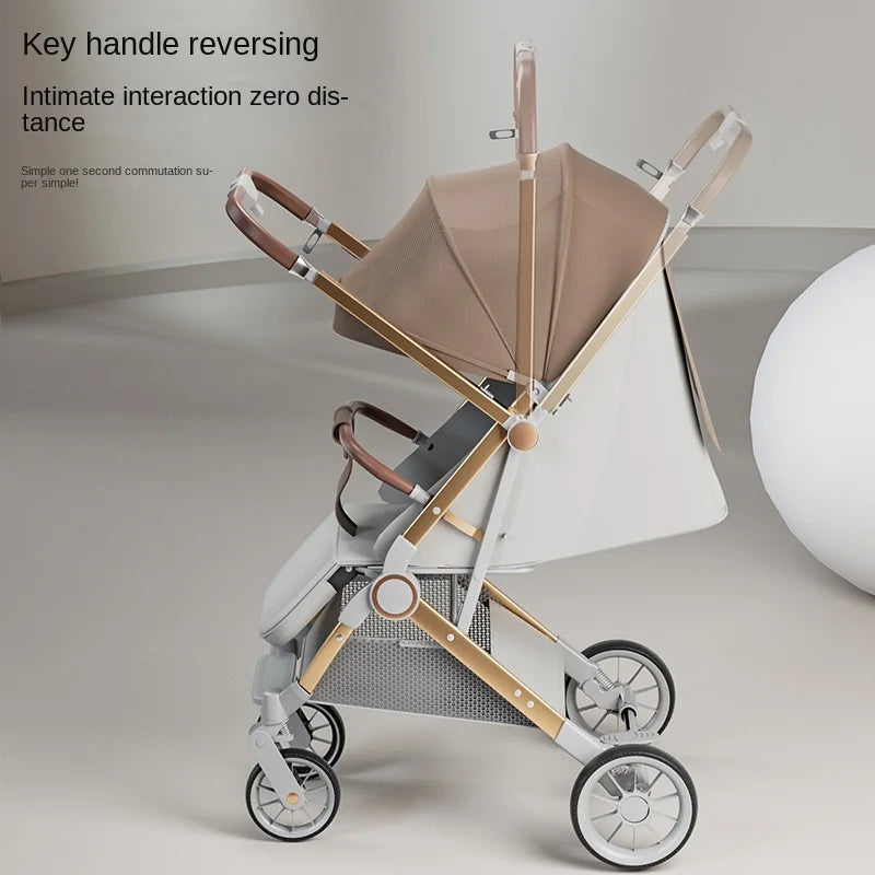 Two-way Baby Stroller can Sit or Lie Down Newborn Baby Stroller Simple Folding