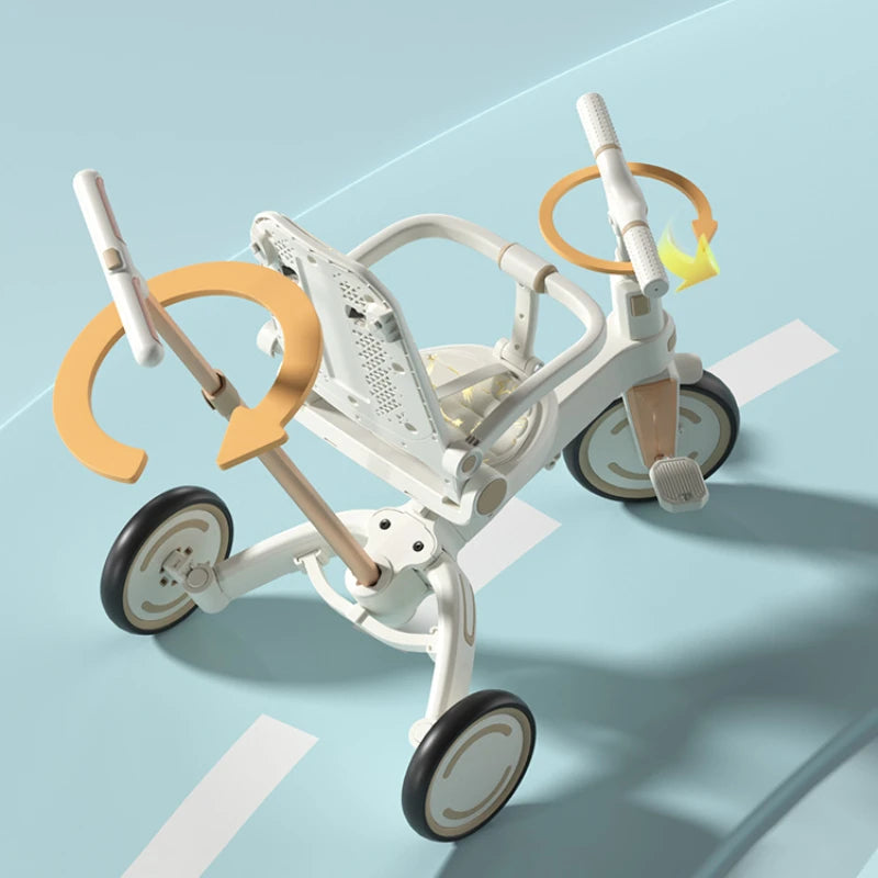 Lightweight three-wheeled baby stroller Two-way seat Multifunctional children's pedal
