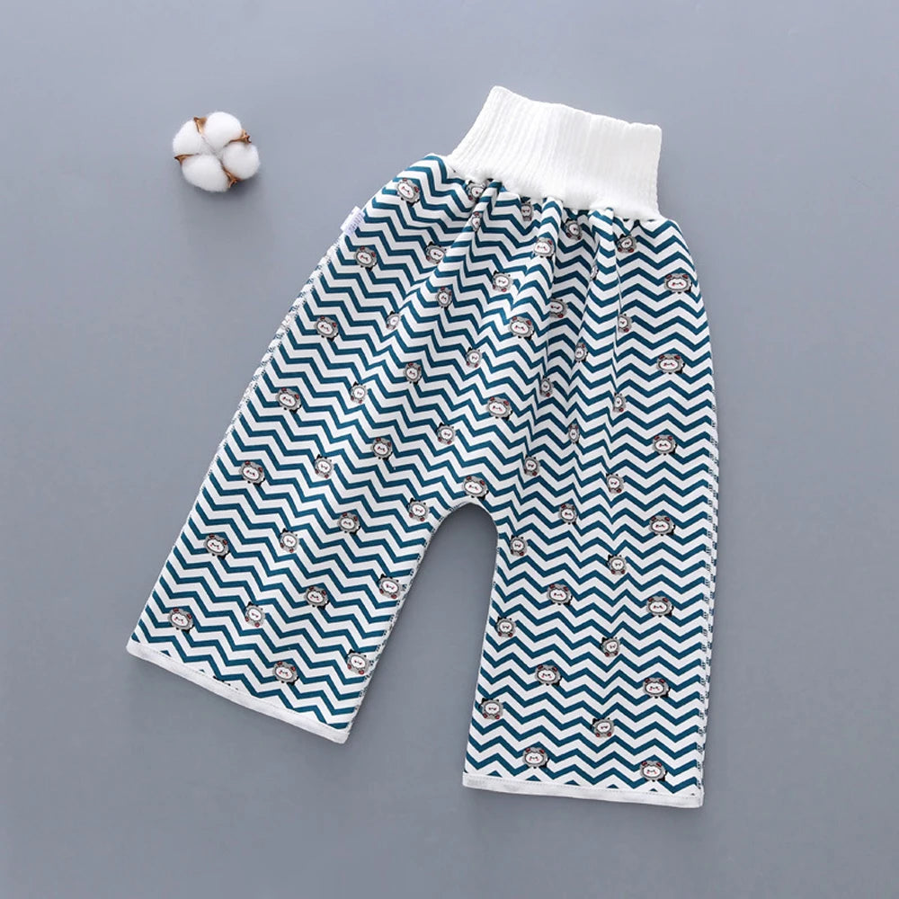 Kids Sleeping Bed Cotton Waterproof Wave Cherry Nappy Shorts Infant Training Pants