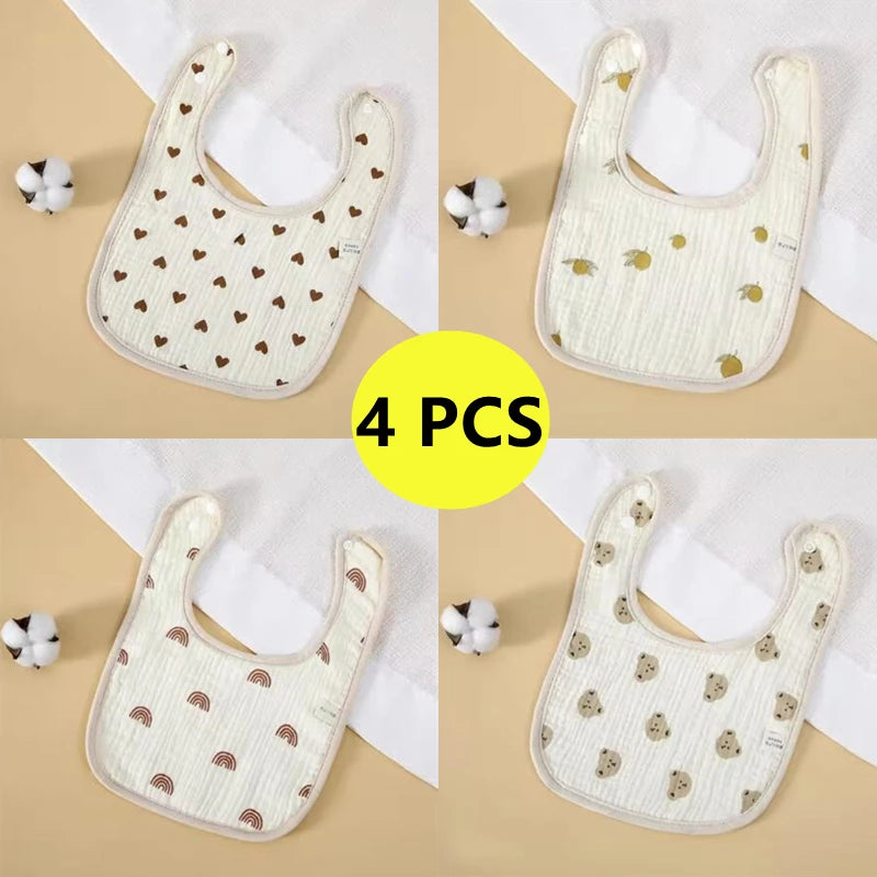 Newborn Bibs Baby Infant Bib Cotton Burp Cloths Bandana Toddler Kids Boy