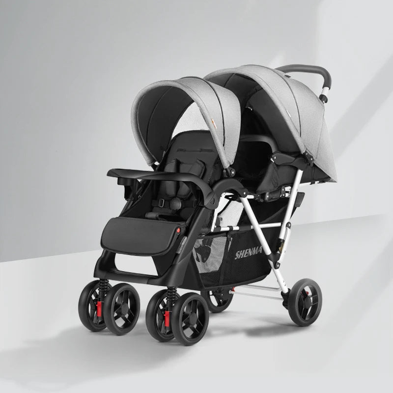 Lightweight Twin Baby Stroller The Baby Stroller Can Sit or Lie Down Collapsible