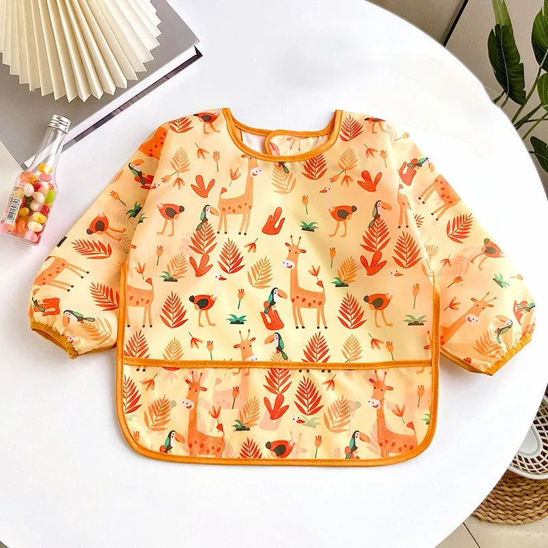 Baby Bibs Cute Colorful Cartoon Waterproof Bib Infant Eating Children Drawing