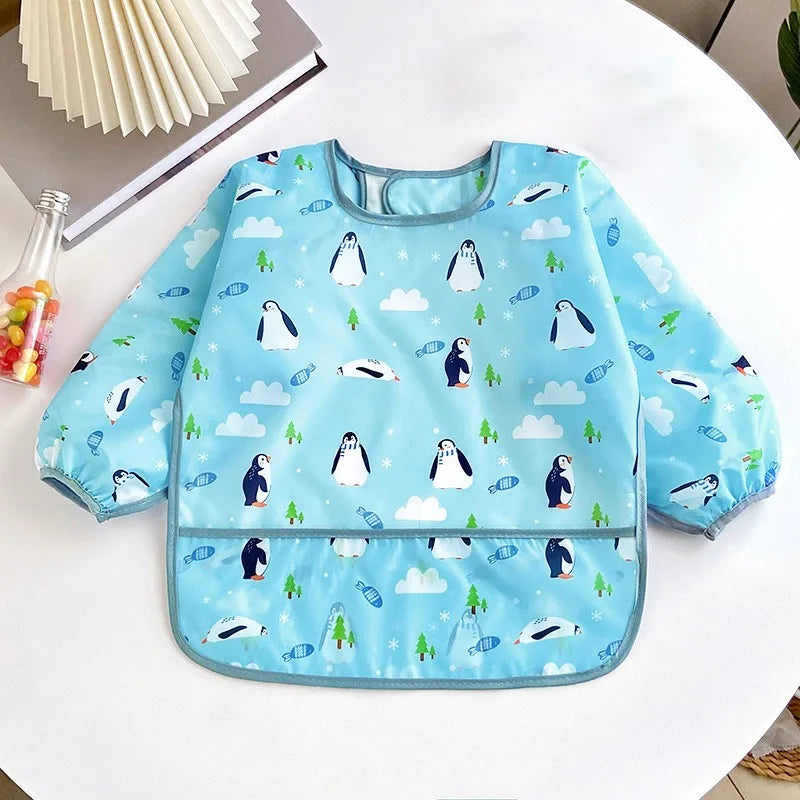 Baby Bibs Cute Colorful Cartoon Waterproof Bib Infant Eating Children Drawing