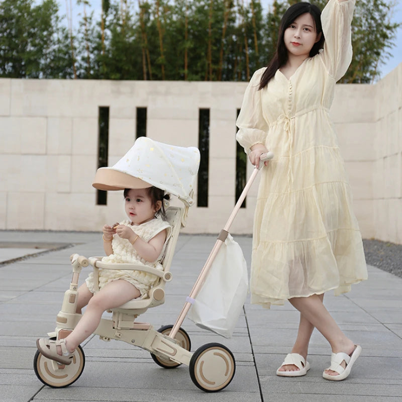 Lightweight three-wheeled baby stroller Two-way seat Multifunctional children's pedal
